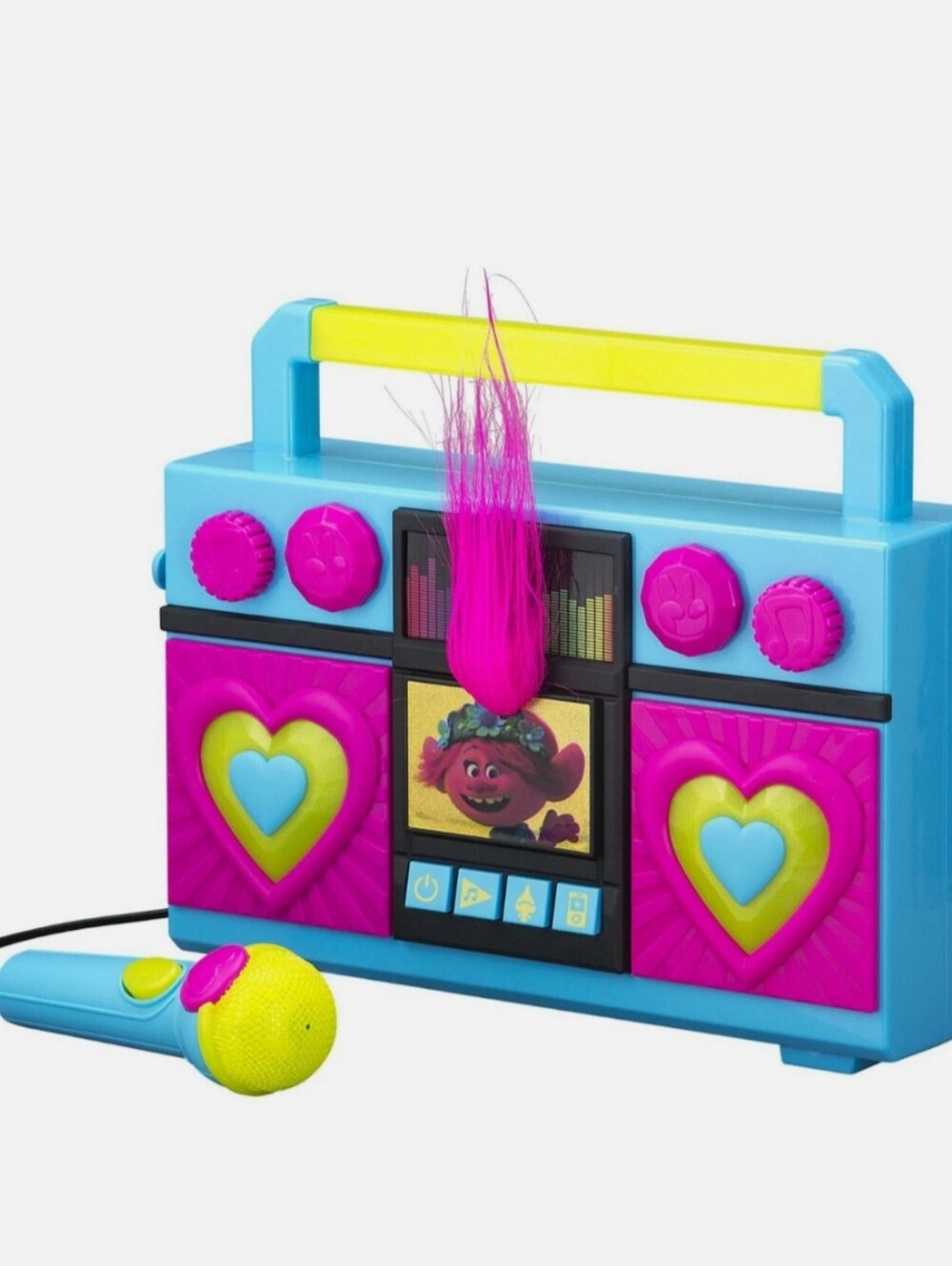 Trolls World Tour Sing-Along Karaoke Boombox  Musical Toy Super Fun Working Mic